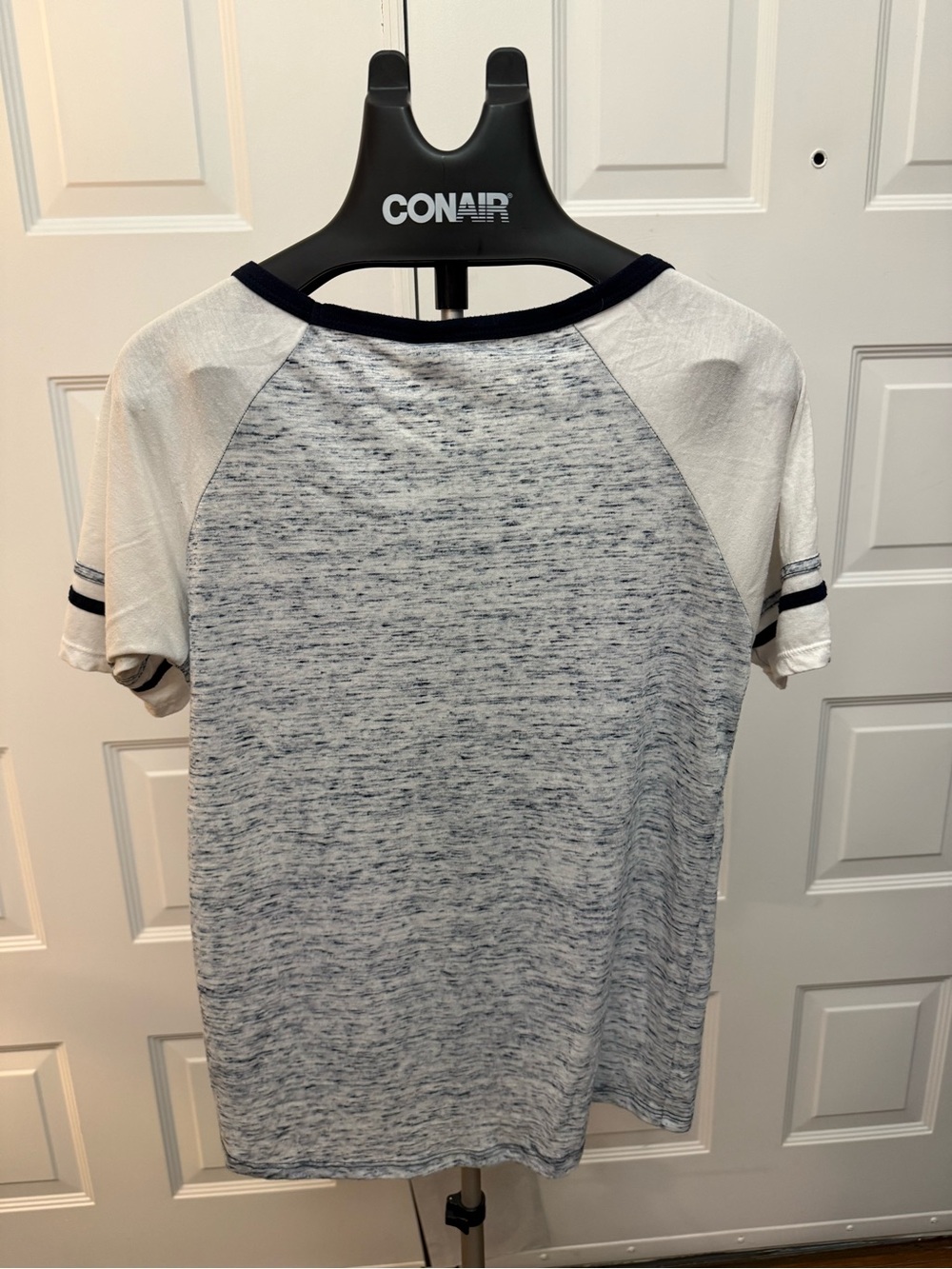 Smoky Mountains V-Neck Raglan Tee - White & Heather Gray - Picture 6 of 7